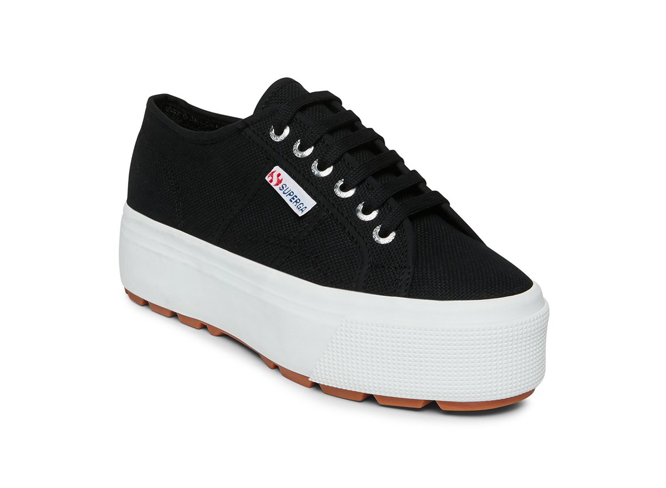 Zapatillas Superga Mujer Negras/Blancas - 2790 Tank - 241756APD
